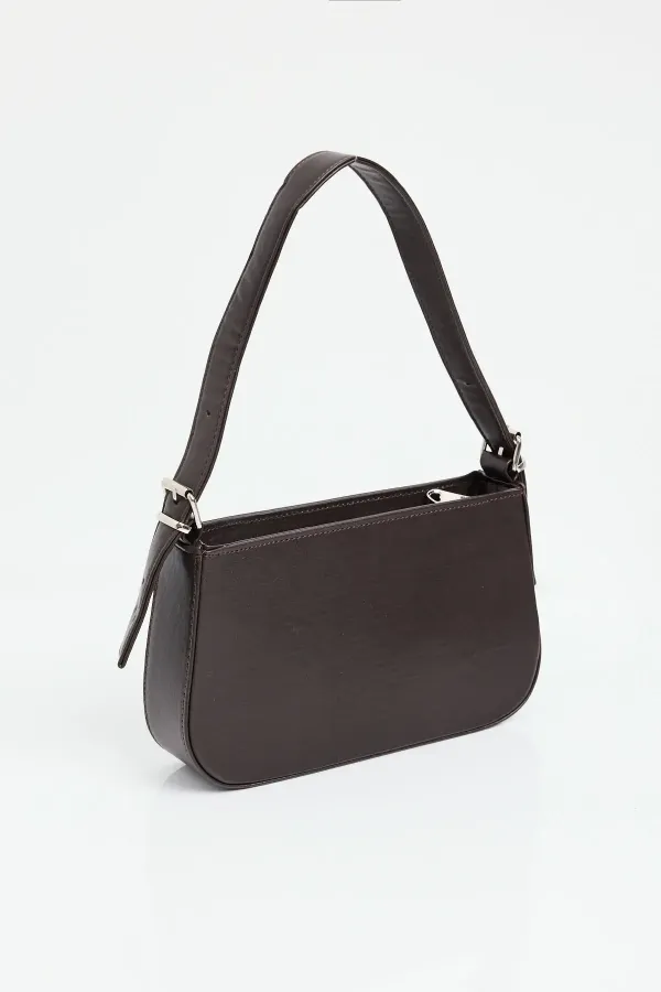 Sac bandoulière baguette plat 010172 - Marron