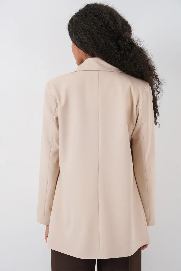 Veste blazer croisée pour femme 0722 - Crème