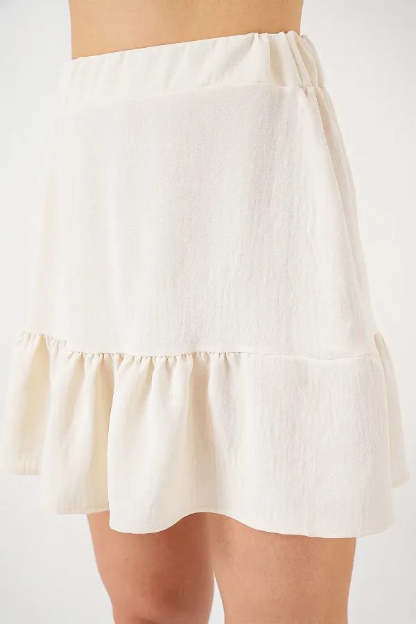 Women's Ayrobin Mini Skirt 8054 - Ecru