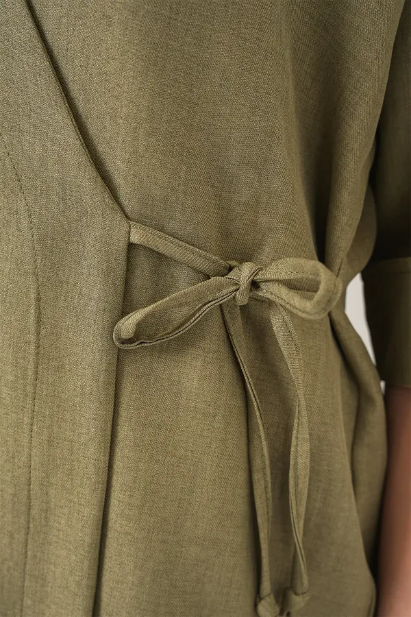 Ensemble deux pièces à nouer sur le devant pour femme 6745 - Çağla