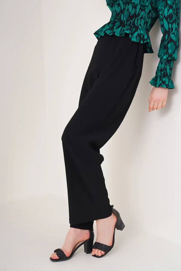 6543 Knitted Trousers - Black