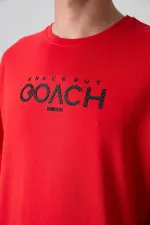 Tommylife Wholesale Crew Neck Oversize Printed Men's T-Shirt 88329 Fiesta