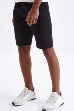 Short basique pour homme Tommylife, noir, à lacets, coupe standard - 81212