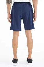 Tommylife Toptan İndigo Yan Cep Detaylı Lastikli Erkek Şort - 81238