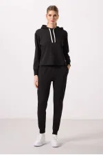 Ensemble de survêtement oversize à capuche Tommylife pour femme - 95336 Noir