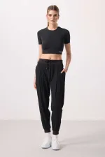 Pantalon Tommylife Wholesale en polyester, coupe standard, à poches, pour femme - 94677 Noir