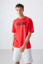 Tommylife Toptan O Yaka Oversize Baskılı Erkek T-Shirt 88331 Fiesta