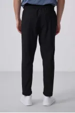 Pantalon chino extensible léger tissé coupe standard Tommylife Wholesale 82175 Noir
