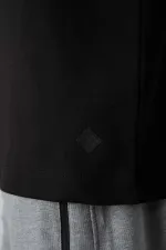 Tommylife Toptan O Yaka Oversize Baskılı Erkek T-Shirt 88323 Siyah