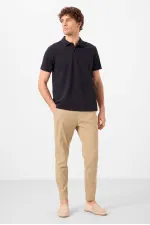 Pantalon chino extensible léger, coupe standard, tissé, Tommylife Wholesale, beige foncé, référence 82177
