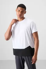 Tommylife Toptan O Yaka Standart Kalıp Aktif Spor Erkek T-Shirt 88383 Beyaz