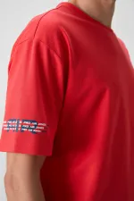 Tommylife Toptan O Yaka Oversize Baskılı Erkek T-Shirt 88369 Fiesta