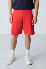 Tommylife Toptan Comfort Fit Basic Erkek Şort 81280 Fiesta