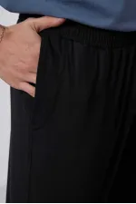 Pantalon chino extensible léger tissé coupe standard Tommylife Wholesale 82175 Noir