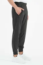 Tommylife Wholesale Khaki Men's Basic Sweatpants with Pockets, Drawstring, Comfortable Fit, Elasticated Hem - 84826