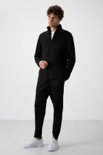 Tommylife Toptan Bran Standart Kalıp Scuba Basic Erkek Eşofman Takım 85199 Siyah