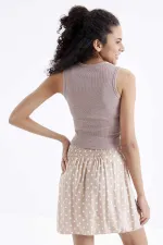 Tommylife Wholesale Camel Basic Sleeveless O-Neck Women's Crop Top Tank Top - 97204