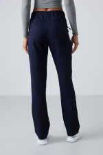 Tommylife Wholesale Indigo Women's Sweatpants with Zipper Pockets, Comfortable Fit, Classic Leg - 94195