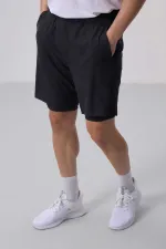 Leggings et shorts Tommylife en polyester coupe standard pour hommes, coloris anthracite, référence 81287.