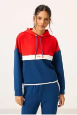 Tommylife Wholesale Parliament Hooded Color Block Women's Tracksuit Set - 95327