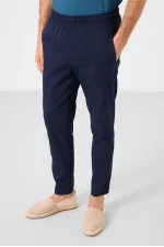 Pantalon chino extensible léger, coupe standard, tissé, Tommylife Wholesale, bleu marine, référence 82179