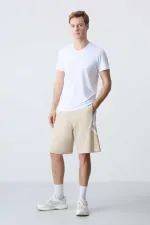 Short basique confort Tommylife pour homme, couleur beige, référence 81281.