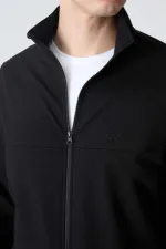 Tommylife Wholesale Casual Fit Basic Men's Tracksuit Set 85260 Black