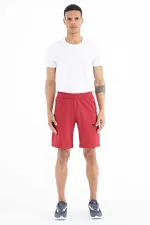 Tommylife Toptan Ryan Standart Kalıp Basic Erkek Şort 81239 Kırmızı