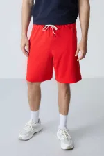 Tommylife Toptan Comfort Fit Basic Erkek Şort 81276 Fiesta