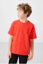 T-shirt basique oversize en coton doux texturé Tommylife pour garçon, référence 11297 Fiesta