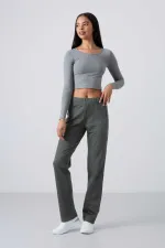 Tommylife Wholesale Çağla Pantalon de survêtement classique confortable à poches zippées pour femme - 94195