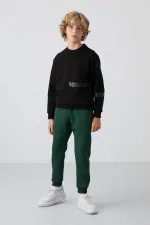 Pantalon de jogging Tommylife Wholesale pour garçon, coupe standard, vert pin, référence 11224