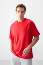 Tommylife Wholesale Crew Neck Oversize Printed Men's T-Shirt 88374 Fiesta