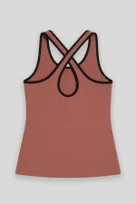 Débardeur de sport sans manches à bretelles et coupe standard pour femme Tommylife Wild Rose (vente en gros) - 97094