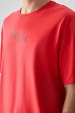 Tommylife Toptan O Yaka Oversize Baskılı Erkek T-Shirt 88361 Fiesta