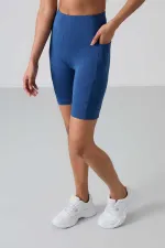 Tommylife Toptan Yüksek Bel Biker Kadın Tayt 91012 Parlament