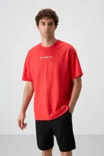 Tommylife Toptan O Yaka Oversize Baskılı Erkek T-Shirt 88364 Fiesta