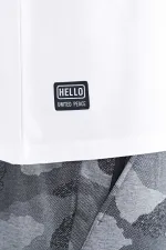 Tommylife Toptan Beyaz Yazı Desen Baskılı Standart Kalıp O Yaka Erkek T-Shirt - 88172