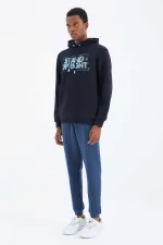 Tommylife Toptan Parlıament Bağcıklı Ön Dikiş Detaylı Standart Kalıp Erkek Eşofman Alt - 84994