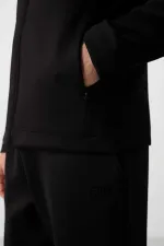 Tommylife Toptan Bran Standart Kalıp Scuba Basic Erkek Eşofman Takım 85199 Siyah