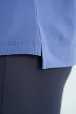 Tommylife Toptan Eflatun O Yaka Baskı Detaylı Oversize Kısa Kol Kadın T-Shirt - 97263