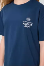 Tommylife Wholesale Cotton Crew Neck Oversize Fit Basic Girls' T-Shirt 75178 Parliament