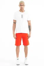 T-shirt homme Tommylife Wholesale Tylor, col rond, coupe standard, imprimé, blanc, référence 88227