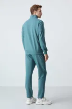 Ensemble de survêtement Tommylife Wholesale Relaxed Fit Basic pour homme, vert forêt, réf. 85260