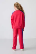 Ensemble de survêtement Tommylife Wholesale pour filles de 7 à 15 ans, col rond, coupe standard, réf. 75165 Viva Red