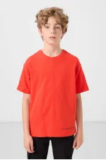 T-shirt basique oversize en coton doux texturé Tommylife pour garçon, référence 11297 Fiesta