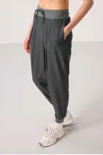 Pantalon femme coupe standard en polyester Tommylife en gros - 94677 kaki