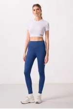 Tommylife Toptan Polyester Standart Fit Esnek Performans Kadın Tayt - 94666 Parlament