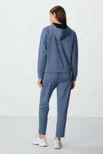 Survêtement à capuche pour femme Tommylife, modèle standard, vente en gros, 95306, pétrole