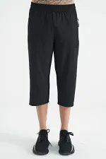 Tommylife Toptan Standart Kalıp Aktif Spor Erkek Kapri 83096 Siyah